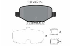 Sada brzdových destiček, kotoučová brzda TEXTAR 2588601