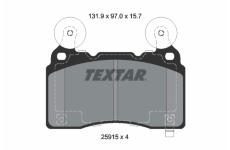 Sada brzdových platničiek kotúčovej brzdy TEXTAR 2591501