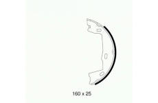 Sada brzdových čelistí, parkovací brzda TEXTAR 2610501