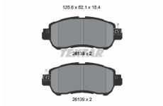 Sada brzdových platničiek kotúčovej brzdy TEXTAR 2613801