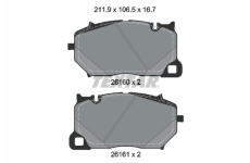 Sada brzdových destiček, kotoučová brzda TEXTAR 2616001