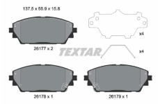 Sada brzdových destiček, kotoučová brzda TEXTAR 2617701