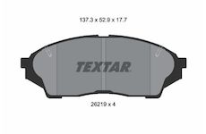 Sada brzdových destiček, kotoučová brzda TEXTAR 2621901