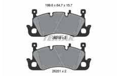 Sada brzdových destiček, kotoučová brzda TEXTAR 2625001