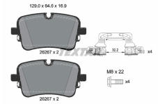 Sada brzdových platničiek kotúčovej brzdy TEXTAR 2626701