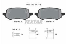 Sada brzdových platničiek kotúčovej brzdy TEXTAR 2627301
