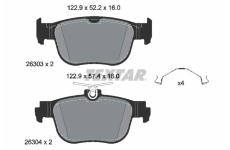 Sada brzdových destiček, kotoučová brzda TEXTAR 2630301