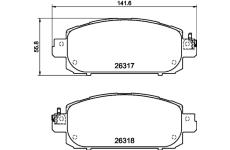 Sada brzdových destiček, kotoučová brzda TEXTAR 2631701