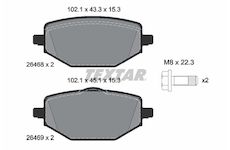 Sada brzdových destiček, kotoučová brzda TEXTAR 2646801