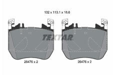 Sada brzdových destiček, kotoučová brzda TEXTAR 2647602