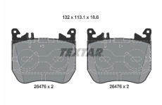 Sada brzdových destiček, kotoučová brzda TEXTAR 2647601