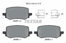 Sada brzdových platničiek kotúčovej brzdy TEXTAR 2648701