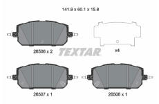 Sada brzdových platničiek kotúčovej brzdy TEXTAR 2650601