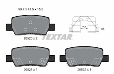 Sada brzdových destiček, kotoučová brzda TEXTAR 2652001