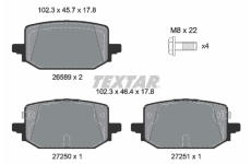 Sada brzdových destiček, kotoučová brzda TEXTAR 2658903