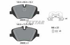 Sada brzdových platničiek kotúčovej brzdy TEXTAR 2669501