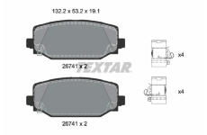 Sada brzdových platničiek kotúčovej brzdy TEXTAR 2674101