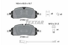 Sada brzdových destiček, kotoučová brzda TEXTAR 2708201