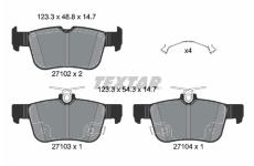 Sada brzdových destiček, kotoučová brzda TEXTAR 2710201