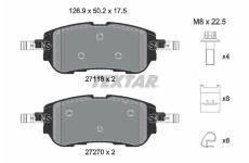 Sada brzdových platničiek kotúčovej brzdy TEXTAR 2711801
