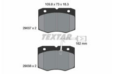 Sada brzdových destiček, kotoučová brzda TEXTAR 2903701
