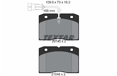 Sada brzdových destiček, kotoučová brzda TEXTAR 2914001