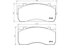 Sada brzdových destiček, kotoučová brzda TEXTAR 2914812