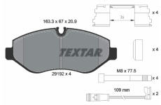 Sada brzdových platničiek kotúčovej brzdy TEXTAR 2919202