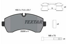 Sada brzdových destiček, kotoučová brzda TEXTAR 2920002