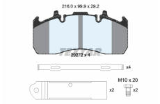 Sada brzdových destiček, kotoučová brzda TEXTAR 2927203
