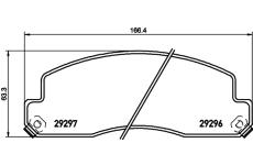 Sada brzdových destiček, kotoučová brzda TEXTAR 2929601