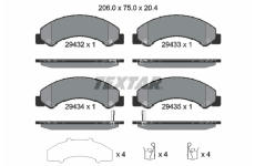 Sada brzdových platničiek kotúčovej brzdy TEXTAR 2943201