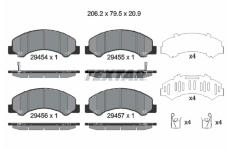 Sada brzdových destiček, kotoučová brzda TEXTAR 2945401