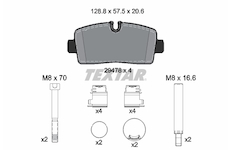 Sada brzdových destiček, kotoučová brzda TEXTAR 2947801