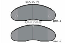 Sada brzdových destiček, kotoučová brzda TEXTAR 2970602