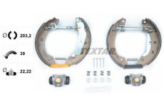 Sada brzdových čelistí TEXTAR 84038600