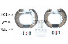 Sada brzdových čelistí TEXTAR 84057301