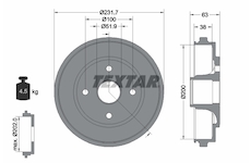 Brzdový buben TEXTAR 94033200