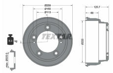 Brzdový buben TEXTAR 94046600