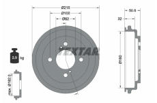 Brzdový buben TEXTAR 94049200