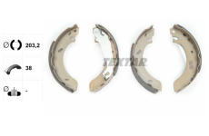 Sada brzdových čelistí TEXTAR 91043800