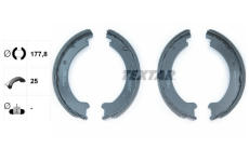 Sada brzdových čelistí, parkovací brzda TEXTAR 91046000