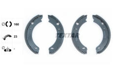 Sada brzdových čelistí, parkovací brzda TEXTAR 91048301