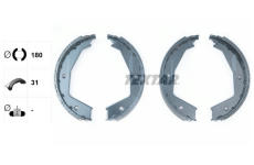 Sada brzdových čelistí, parkovací brzda TEXTAR 91054700