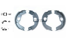 Sada brzdových čelistí, parkovací brzda TEXTAR 91056900