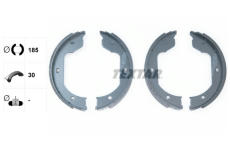 Sada brzdových čelistí, parkovací brzda TEXTAR 91058700