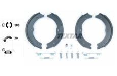 Sada brzdových čelistí, parkovací brzda TEXTAR 91061900