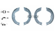 Sada brzdových čelistí, parkovací brzda TEXTAR 91062700