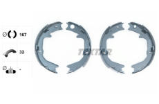 Sada brzdových čelistí, parkovací brzda TEXTAR 91062900