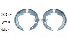 Sada brzdových čelistí, parkovací brzda TEXTAR 91063200